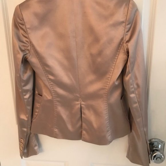 Theory Beige Satin Blazer - Picture 4 of 5